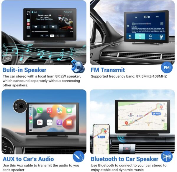 b1706608237e41ab9bacca83a1a75a2c Wireless Apple Carplay Screen for Car 4K Dash Cam, 9′′ Portable Apple Carplay & Android Auto Car Stereo, with 1080p Backup Camera, GPS Navigation/Mirror Link/Voice Control/Bluetooth
