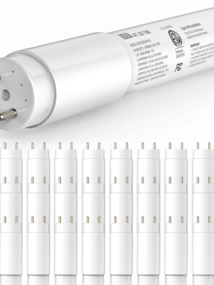30 Pack T8 LED Bulbs 4 Foot, LED Fluorescent Tube Replacement, 4ft LED Tube Light, Plug&Play or Ballast Bypass, 14W, 2450 LM,5000K Daylight White,Single or Double End Powered, Frosted