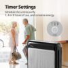 Air Purifiers for Home Up to 1,748ft2, True HEPA Filter for Smoke, Allergies, Pet Dander, Odor, Air Quality Monitor, Auto&Eco Mode, Timer, Filter Indicator, 3yr Warranty, 200M, Black