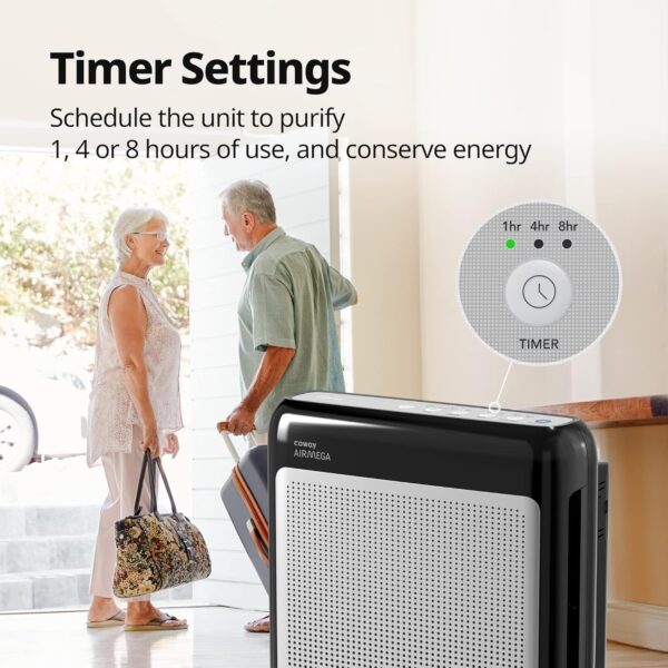 Air Purifiers for Home Up to 1,748ft2, True HEPA Filter for Smoke, Allergies, Pet Dander, Odor, Air Quality Monitor, Auto&Eco Mode, Timer, Filter Indicator, 3yr Warranty, 200M, Black
