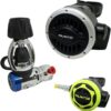 Palantic AS103 Yoke Regulator & Octopus Combo for Scuba Diving | High-Performance Over-Balanced Regulator, Silicone Mouthpiece, 27′′ Hose, Large Purge Button, 36′′ Yellow Octopus Hose