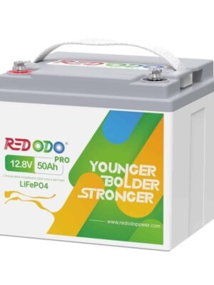 Redodo Portable 12V 50Ah LiFePO4 Lithium Battery 4000-8000 Cycles 10-Year lifetime, Perfect for RV, Camper, Security Devices