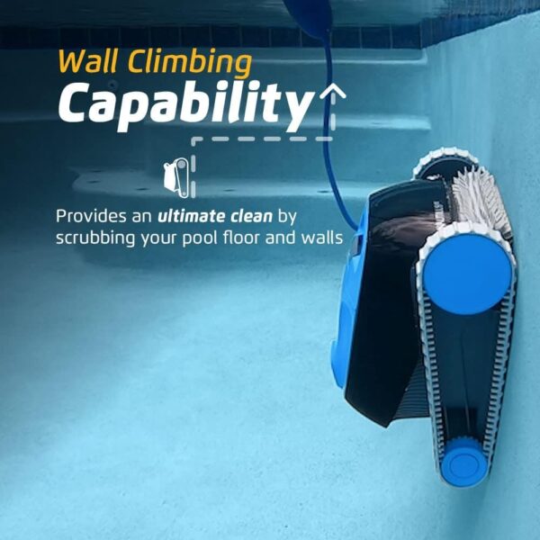 b2a11d3ba7594dcfbb977b99ddac71e4 Robotic Pool Vacuum Cleaner All Pools up to 33 FT – Wall Climbing Scrubber Brush