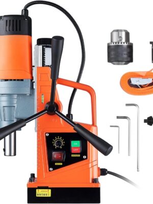 Mag Drill Press, 1550W 2′′ Boring Diameter, 2922lbf Power Magnetic Drill, 500 PRM, 10-Speed, Electric Drilling Machine for Metal Surface, Industrial and Home Improvement