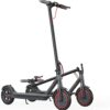 Electric Scooter – 8.5′′ Solid Tires, 350W Motor, Up to 19 MPH and 21-23 Miles Long-Range Portable Foldable Commuting Scooter for Adults with Double Braking System and App