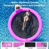 Round Inflatable Floating Dock, Sunchill Float Ring, Hammock Tanning Pool with 4in Woven Fabric, Manual Pump for 1-2 Min Quick Inflate/Deflate, Fits 2-8, Ideal for Lakes, Pools, Oceans