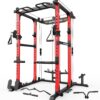 Sportsroyals Power Cage,1600lbs Multi-Function Power Rack with Adjustable Cable Crossover System and More Training Attachment, Weight Cage for Home Gym