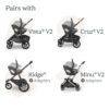 UPPAbaby Mesa Max Infant Car Seat/Base with Load Leg and Robust Infant Insert Included (White+Grey Chenille)