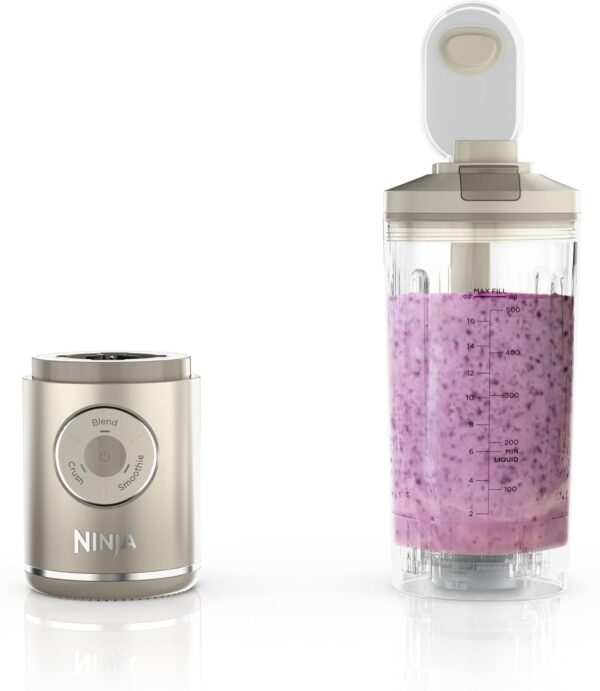 Ninja Blast Max, Portable Blender + Twist & Go, Personal Blender, Ninja Blender, Smoothie, Blend, Ice Crush, 3 Programs, Cordless, 22oz removable Vessel, Dishwasher Safe, Leakproof, Sea Glass, BC251MT