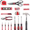 KINGTOOL Home Tool Set Kit – 286 PCS Home Auto Repair Tool Kit with Rolling Tool Box, Mechanic Tool Sets with 21V Max Cordless Power drill, Perfect for Homeowner, Diyer, Handyman