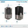 Encode Plus Smart Wi-Fi Lock for Front Door, Keyless Entry Deadbolt, Unlock with Apple Watch, Built-in WiFi and App Control, Easy Install, Alexa & Apple HomeKit Compatible, Matte Black