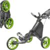 3Wheel Golf Push Cart - Golf Trolley Foldable Collapsible Lightweight Pushcart with Foot Brake - Easy to Open & Close