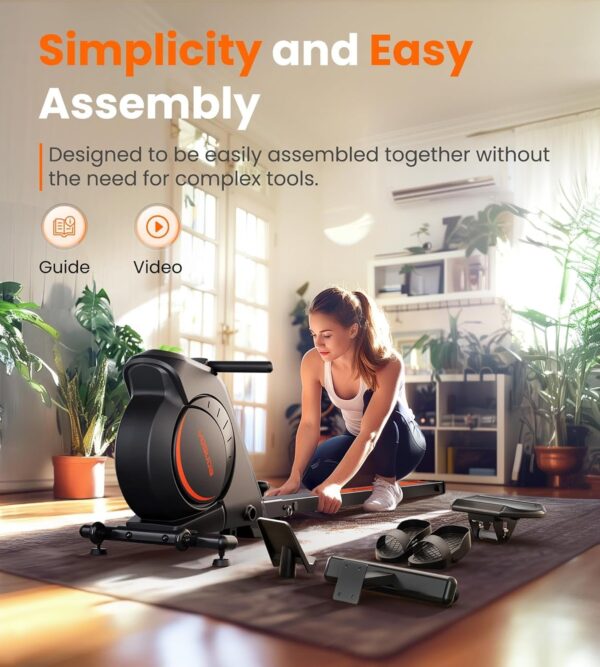 b453bde7f0514f7f8df5796a0501cfb1 Magnetic/Water Rowing Machine 350 LB Weight Capacity – Foldable Rower for Home Use with Bluetooth, App Supported, Tablet Holder and Comfortable Seat Cushion