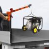 Pismire Winch Versatile 0.5T Folding Truck-Mounted Bed Crane Hoist Lift Pickup with Electric Winch 3500 lb 12V, Painted Steel 1100 lb Pickup 360° Swivel Base