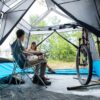 CORE Instant Cabin Tents with LED Lights | 6 Person / 9 Person / 12 Person Family Multi Room Lighted Pop Up Tents for Camping | Included Storage Pockets for Camping Accessories