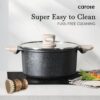 22pcs Pots and Pans Set Nonstick, Cookware Set White Granite Induction Kitchen Cooking Set w/Frying Pans & Saucepans& Grill Pan(PFOS, PFOA Free)
