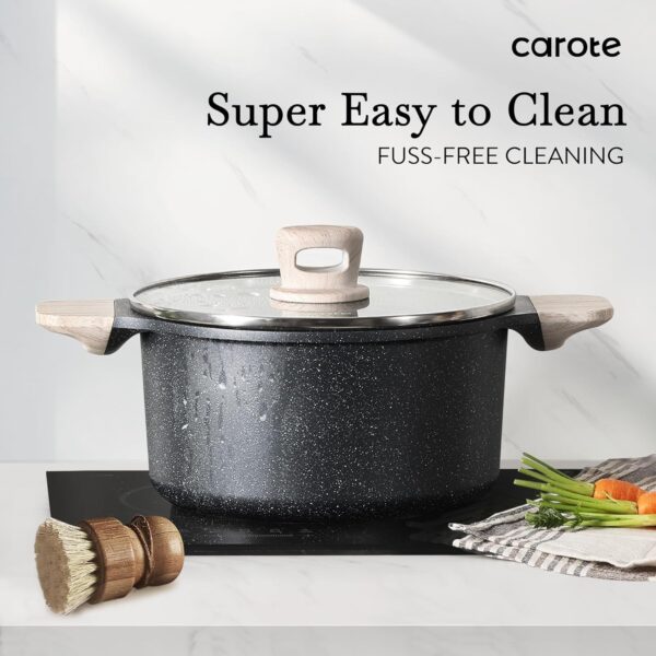 22pcs Pots and Pans Set Nonstick, Cookware Set White Granite Induction Kitchen Cooking Set w/Frying Pans & Saucepans& Grill Pan(PFOS, PFOA Free)