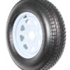 2-Pack Trailer Tire On Rim ST205/75D15 205/75 D 15 in. LRC 5 Hole White Spoke