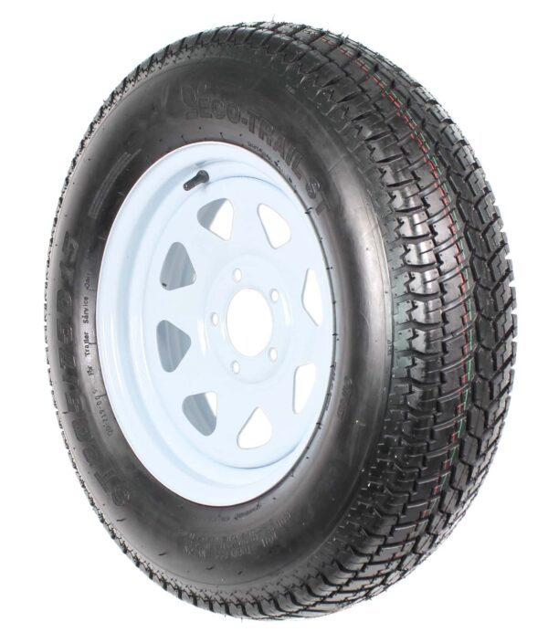 b5bd7fb9e08249d3beacab43505c661a 2-Pack Trailer Tire On Rim ST205/75D15 205/75 D 15 in. LRC 5 Hole White Spoke
