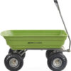 Heavy Duty Poly Utility Dump Wagon Garden Cart w/Pneumatic Tires, 6 Cu Ft – 1200 lb Capacity Outdoor Wheelbarrow for Yard, Landscaping & Gardening, Lawn Tractor or ATV Towable-Gorilla Carts