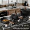 CAROTE 16pcs Pots and Pans Set Non Stick, Nonstick Kitchen Cookware Sets, Black