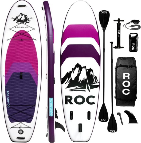 Roc Inflatable Stand Up Paddle Boards 10 ft 6 in with Premium SUP Paddle Board Accessories, Wide Stable Design, Non-Slip Comfort Deck for Youth & Adults