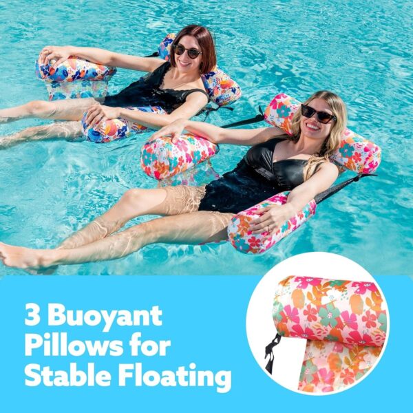 b6b78af02e8b4d6fac4c691459edd798 SLOOSH Inflatable Pool Floats Adult,2 Packs Floating Lounge Chairs,Blow up Pool Noodles for Adult Heavy Duty,Floating Chair for Party Summer Water Beach Lake Fun