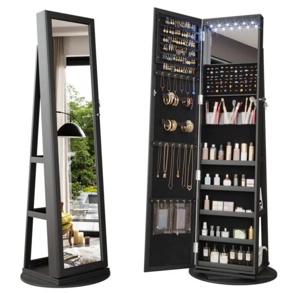 21.6” Wide Jewelry Armoire with Mirror
