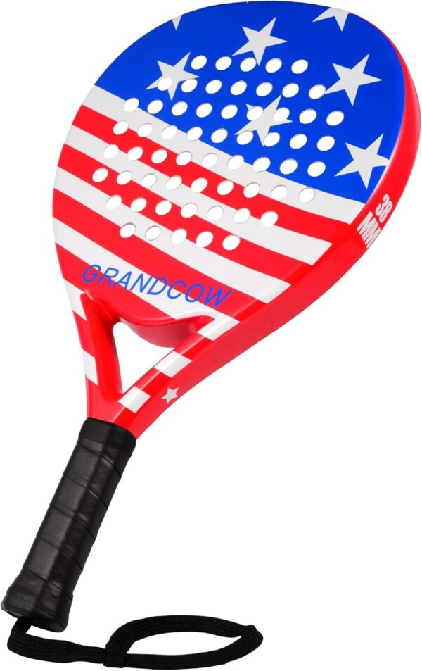 Padel Racket raqueta pala de Padel Tennis Racket Set Beginner Full Package with Cover, 3 Balls, Headband, Wristband and Backup overgrip