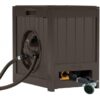 125′ Aquawinder Auto Rewind Water Powered Yard Hose Reel, Java (2 Pack)