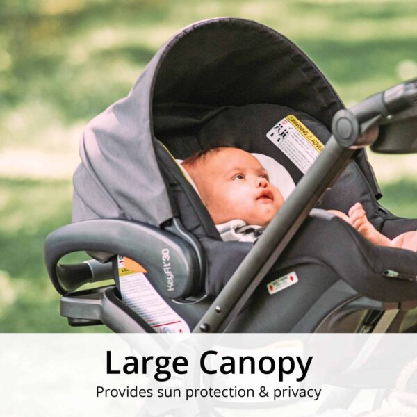Chicco KeyFit 30 ClearTex Infant Car Seat and Base, Rear-Facing Seat for Infants 4-30 lbs, Includes Head and Body Support