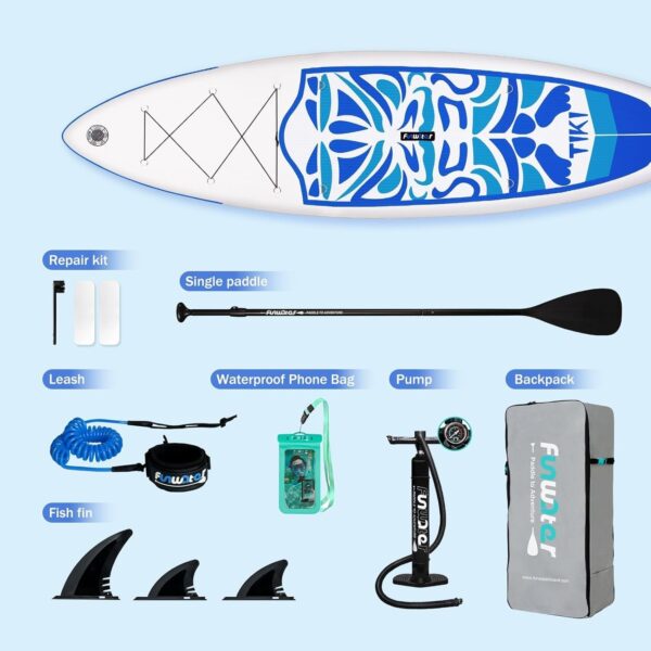b791903b80d949f0b3a97226076f19a6 FunWater Inflatable Ultra-Light Stand Up Paddle Board for All Skill Levels with Premium SUP Paddleboard Accessories,Non-Slip Comfort Deck for Youth & Adults