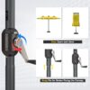 15ft Patio Umbrella with Solar Lights, Large Double Umbrella Outdoor, Rectangle 180”x106” Umbrellas with 156 PCS LED Lights and Crank Handle for Backyard Deck Pool Shade in Black(1.9′′ Pole)