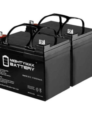 MIGHTY MAX BATTERY MAX3437133 ML35-12 12V 35AH U1 Invacare Pronto M50, M51, M61, M71, Booster Battery 2 Pack