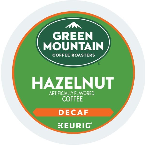 Green Mountain Coffee Roasters Hazelnut Decaf Coffee, Single-Serve K-Cup pods, Light Roast, 96 Count (4 Packs of 24)