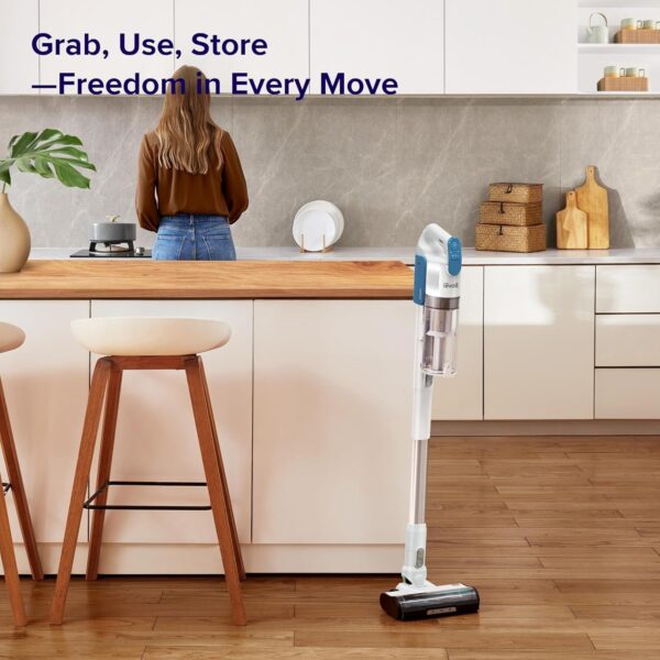 Cordless Vacuum Cleaner, Stick Vac with Tangle-Resistant Design, Up to 50 Minutes, Powerful Suction, Rechargeable, Lightweight, and Versatile for Carpet, Hard Floor, Pet Hair, LVAC-200