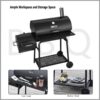 CC1830FG, Charcoal Grill with Offset Smoker with High Heat-Resistant BBQ Gloves