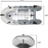 Inflatable Boat | Yacht Dinghy Tender Raft | Multi Person Fishing Boat | Aluminum Floor Oars | Fishing Rod Holders | Heavy-Duty PVC | 2024 Model |