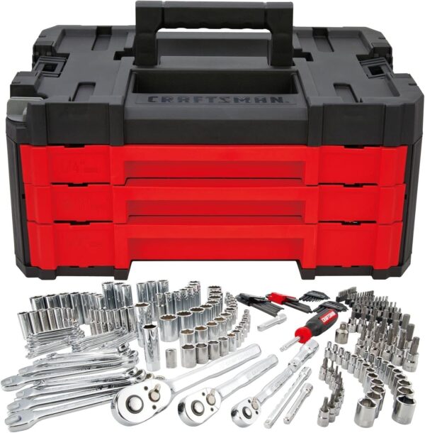 Craftsman 262-Piece Mechanic Tool Set, Master Socket Set with 3-Drawer VERSASTACK Tool Box, SAE/Metric Set (CMMT45309)