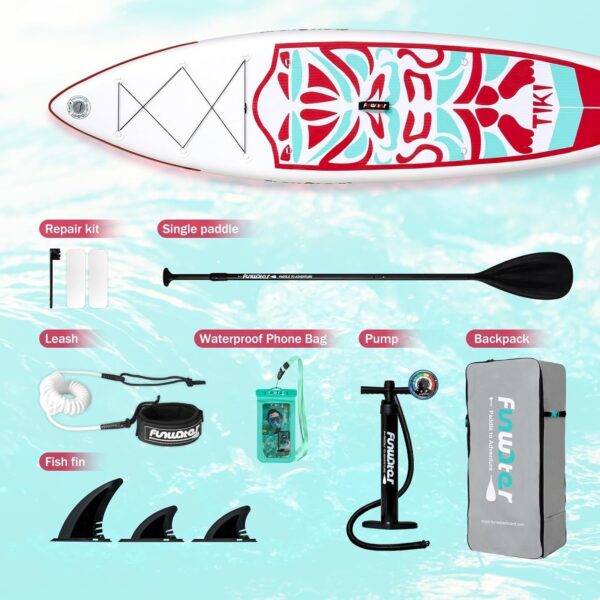 b8d38b9a49be468e83d59d45161fee2d FunWater Inflatable Ultra-Light Stand Up Paddle Board for All Skill Levels with Premium SUP Paddleboard Accessories,Non-Slip Comfort Deck for Youth & Adults