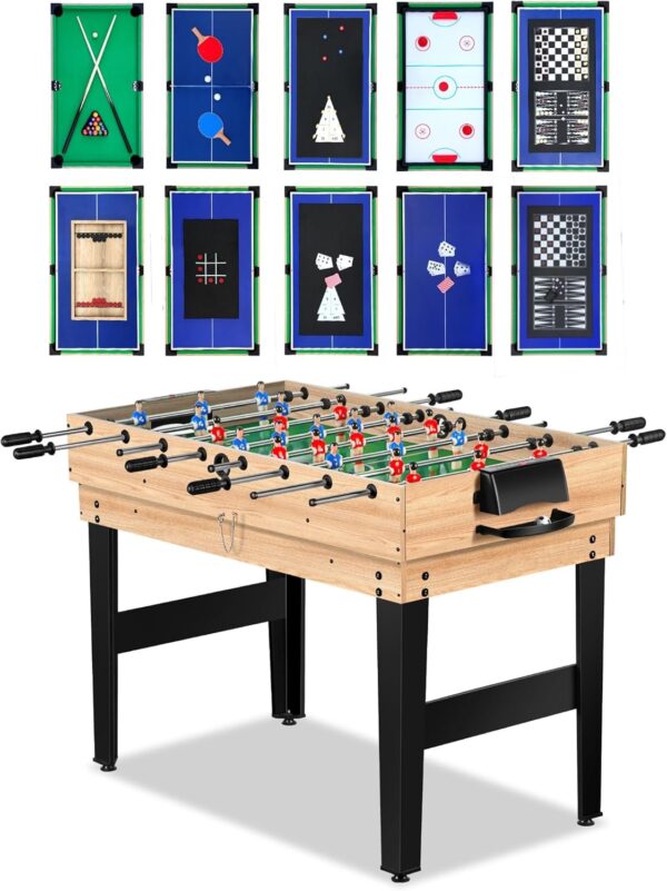 b8e4db323a774774bb3284cd05032731 12-in-1 Game Table – 48′′ Combo Game Table, Ping Pong Table, Foosball Table, Air Hockey Table, Pool Table – Sports Arcade Games with Accessories – Ideal for Game Rooms and Family Game Nights!