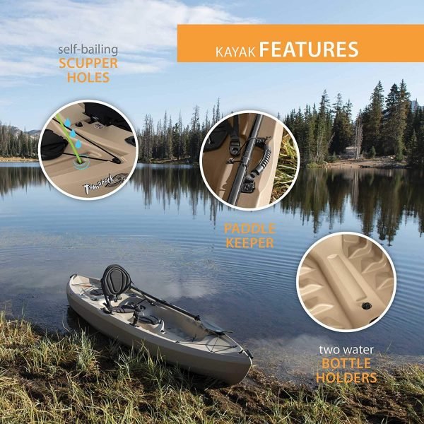 b8f33522aa2840668573a253732598f0 Lifetime 90806 Tamarack Angler 100 Fishing Kayak C 2 Pack (Paddles Included)