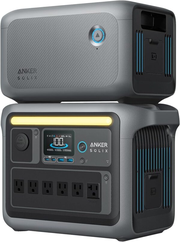 b8f73c92318a4defb0750e729602328a Anker SOLIX C1000 Portable Power Station with 200W Solar Panel, 1800W Solar Generator, 1056wh LFP (LiFePO4) Battery, 6 AC Outlets, Up to 2400W for Home, Power Outages, and Outdoor Camping
