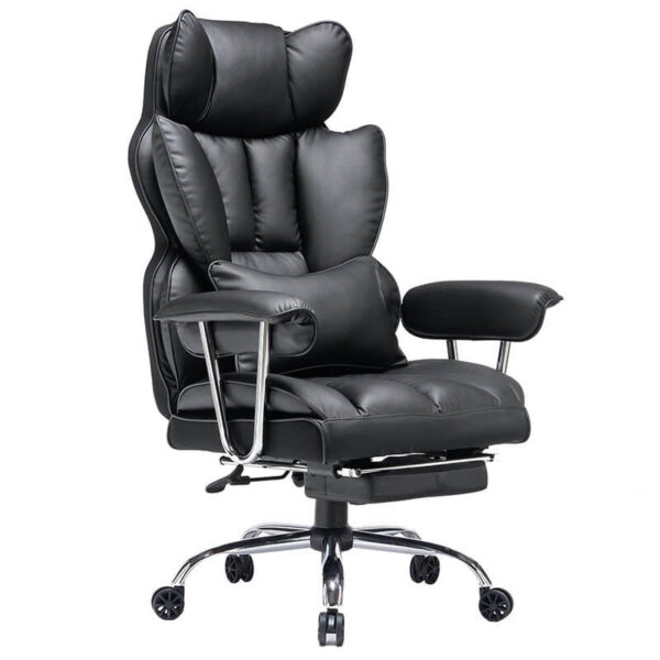 b907dd61e81f4833b4276a1679645ad7 Leather Office Computer Chair (Executive Office Chair with Leg Rest and Lumbar Support)