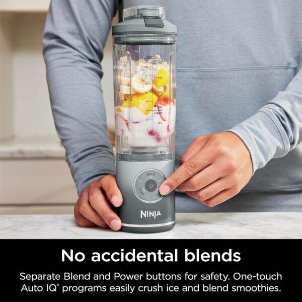 Ninja Blast Max, Portable Blender + Twist & Go, Personal Blender, Ninja Blender, Smoothie, Blend, Ice Crush, 3 Programs, Cordless, 22oz removable Vessel, Dishwasher Safe, Leakproof, Sea Glass, BC251MT