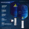 Ben John s Hyperion CAS 16 mm Pro Pickleball Paddle, Blue