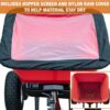 Buyers Products 3039632R Grounds Keeper Commercial Walk Behind Push Spreader, 100lb Capacity, For Salt, Ice & Snow Melt, Included Grate & Cover With Enclosed Gearbox for Protection