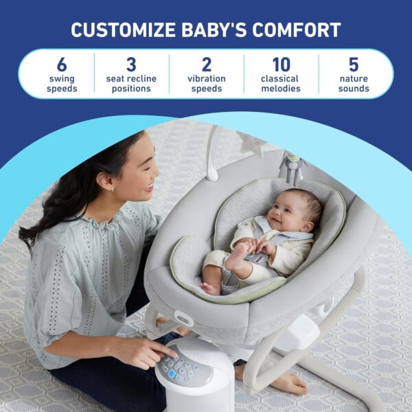 Soothe My Way with Removable Rocker, Madden – Versatile Baby Swing & Portable Rocker