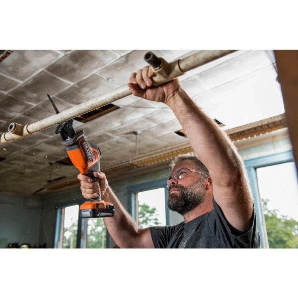 b9808382895443f6b5b82d5bff2f53a0 RIDGID R8648B 18V SubCompact Brushless Cordless One-Handed Reciprocating Saw (Tool Only)