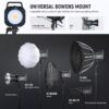 130W RGB LED Video Light APP/2.4G Control 17 Effects, 2500-7500K 19800lux/1m COB Continuous Lighting Output with CRI97/TLCI98 4 Dimming Curves, Spotlight for Studio Shoots, FS150C